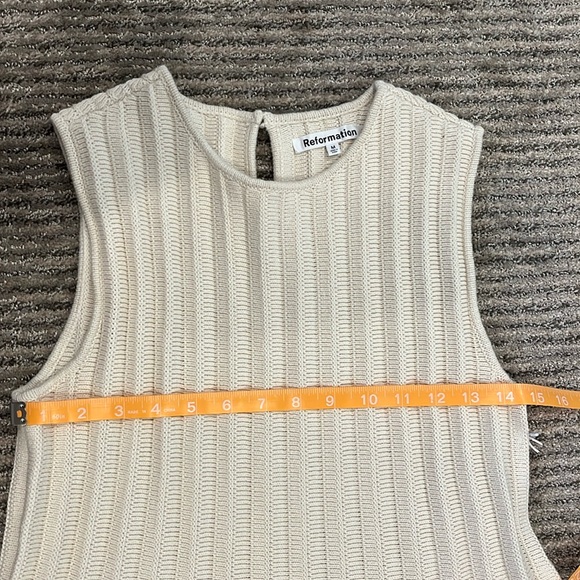 Reformation Ezra Cotton Knit Mini Dress in Gossamer - Picture 9 of 10